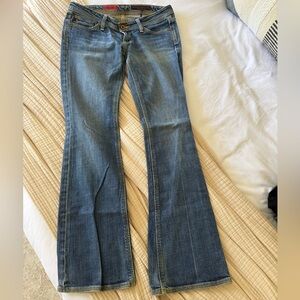 Ag Adriano Goldschmied Medium Blue Flare Jeans